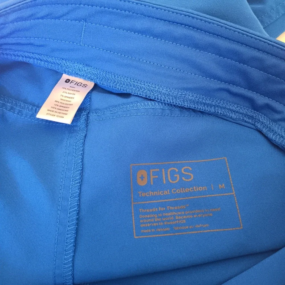 FIGS Technical Collection Scrub Pants Men M Royal Blue T21004 Straight Leg Cargo